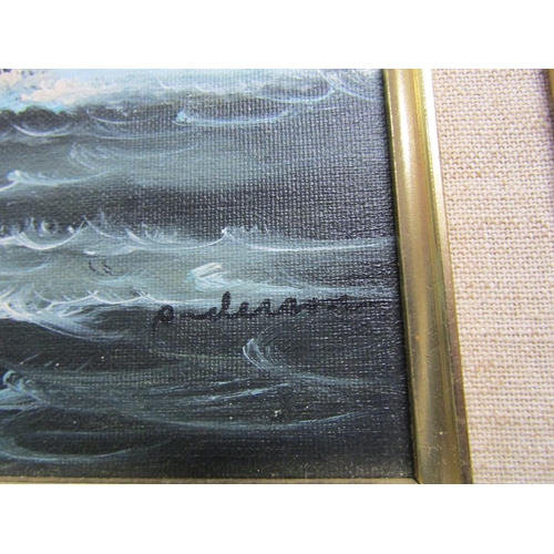 141 - TWO FRAMED OILS - SAILING SHIPS