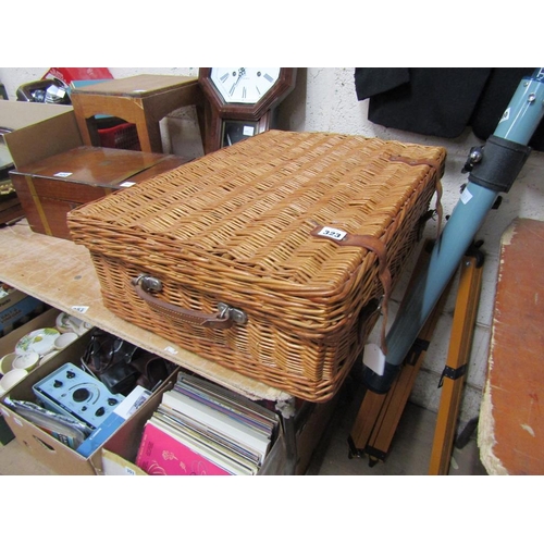 323 - WICKER PICNIC HAMPER