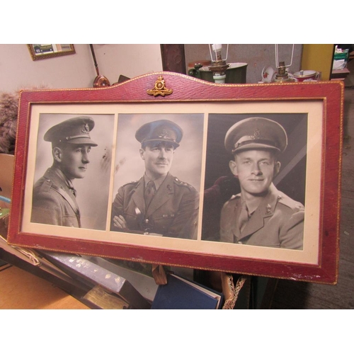 403 - BOX; MILITARY PHOTOS, EPHEMERA, PLUS VINTAGE AND ANTIQUE CLOTHING