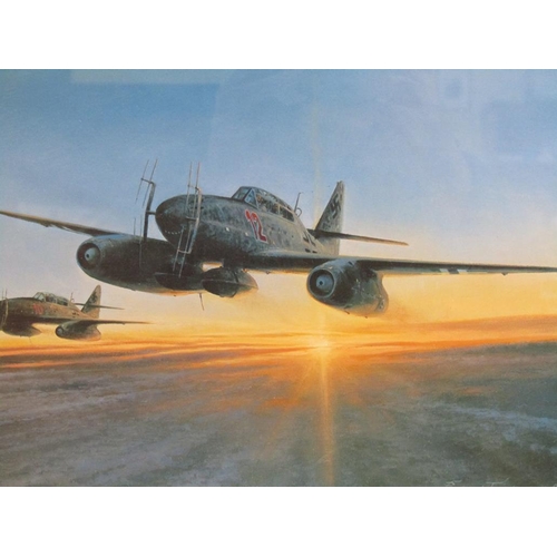 1005 - ROBERT TAYLOR, TWO WW2 COLOURED AIRCRAFT PRINTS - NIGHT INTERCEPTORS & PRE FLIGHT BRIEF, F/G, EACH 2... 