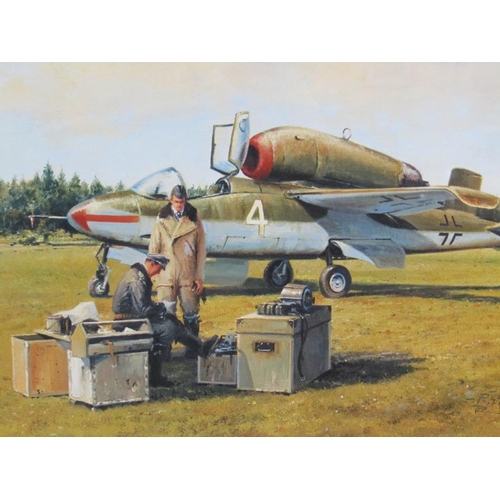 1005 - ROBERT TAYLOR, TWO WW2 COLOURED AIRCRAFT PRINTS - NIGHT INTERCEPTORS & PRE FLIGHT BRIEF, F/G, EACH 2... 