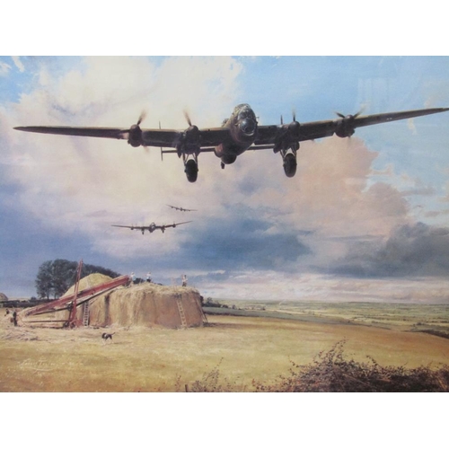 1016 - TWO ROBERT TAYLOR WW2 COLOURED AIRCRAFT PRINTS - LAST FLIGHT HOME & ST. CROIS SUR - MER, EACH F/G, 4... 