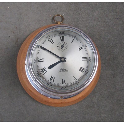 1127 - CELEST YACHTALARM MARITIME CLOCK, DIAL 11CM DIAM