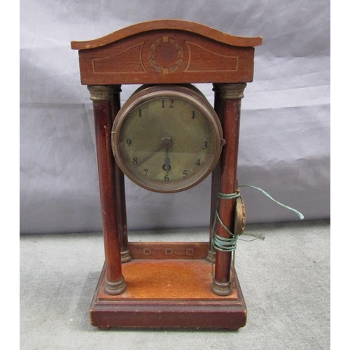 1128 - 19C CLOCK, 28CM H