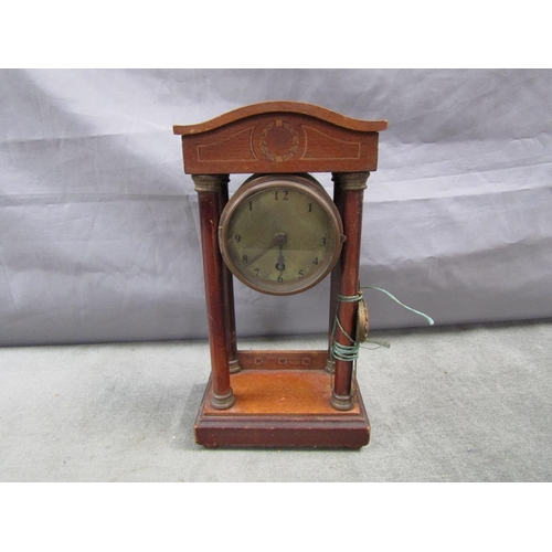 1128 - 19C CLOCK, 28CM H