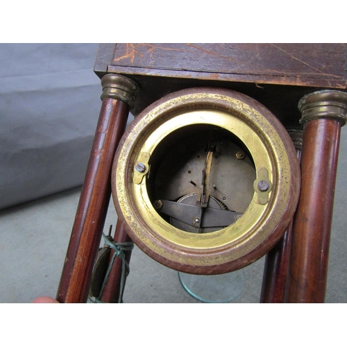 1128 - 19C CLOCK, 28CM H