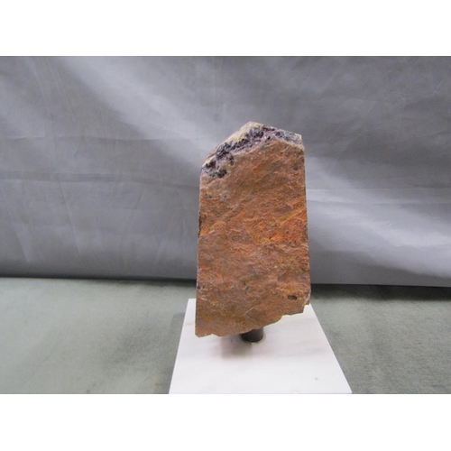 1229 - LARGE MOUNTED MINERAL STONE, 30CM H