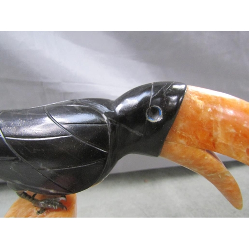 1234 - STONE CARVING OF TOUCAN, 22CM H