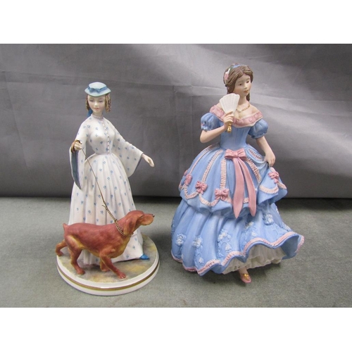 1503 - WEDGWOOD FIGURE - IMPERIAL BANQUET, ROYAL WORCESTER FELICITY - LARGEST 21CM H