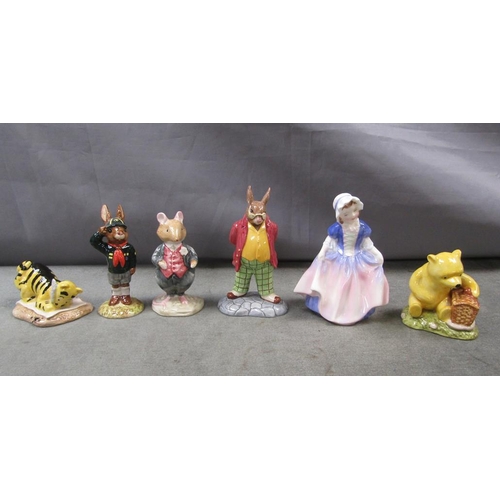 1511 - COLLECTION OF ROYAL DOULTON FIGURES TO INCL WINNIE THE POOH - LARGEST 13CM H