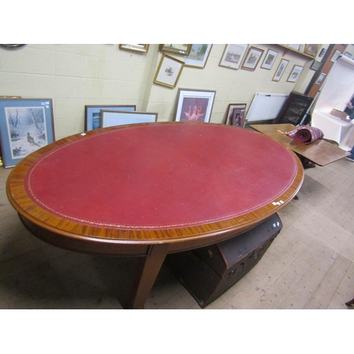 1670 - LEATHER TOP CONFERENCE TABLE, 270CM W,