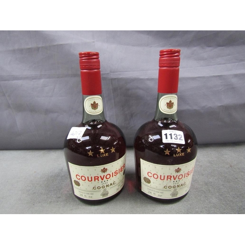 1132 - TWO BOTTLES OF COURVOISIER LUXE COGNAC