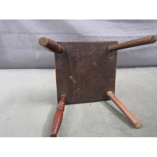 1148 - LATE VICTORIAN MILKING STOOL, 20CM W