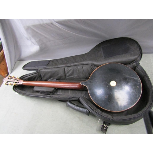 1171 - BANJO AND CASE, 99CM L