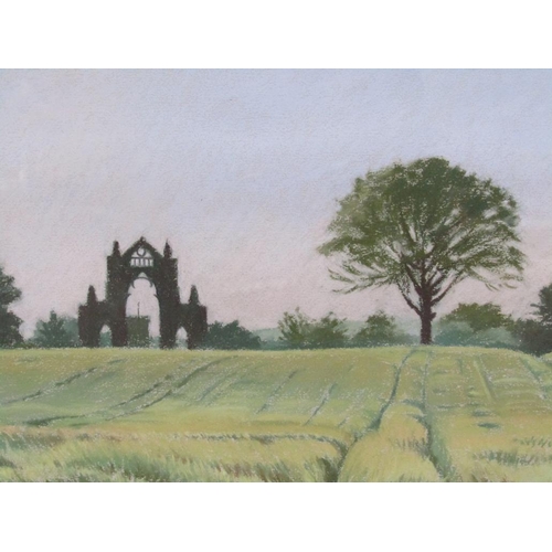 1049 - ANTHONY COX - A RUINED ABBEY IN A LANDSCAPE TOGETHER WITH CHRISTOPHER PAYNE - THE RISING MOON OVER A... 