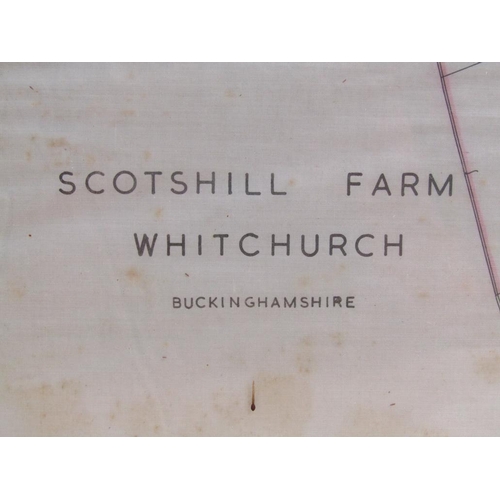 1063 - MAP OF SCOTSHILL FARM, WHITCHURCH BUCKS - SCALE 1/2500 F/G 52 x 57 cms