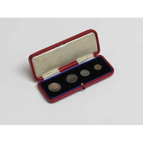 1241 - BOXED SET OF MAUNDY MONEY - THREE COINS 1906, ONE 1897