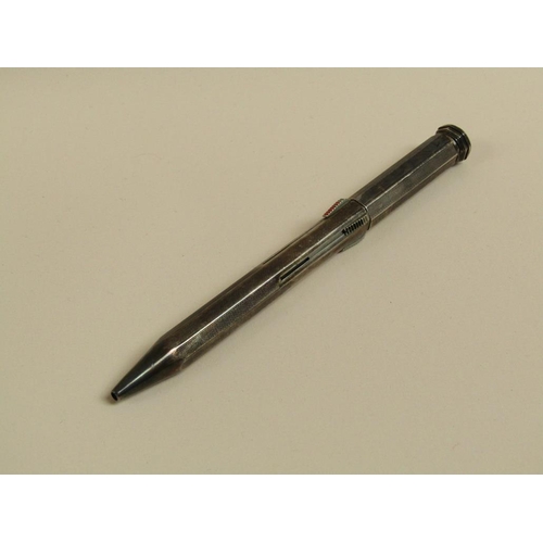 1243 - FORCOL SILVER FOUR COLOUR BALL POINT PEN