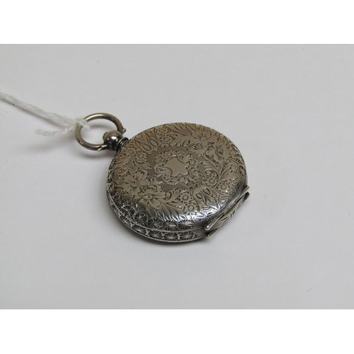 1260 - LATE VICTORIAN SILVER CASED FOB WATCH