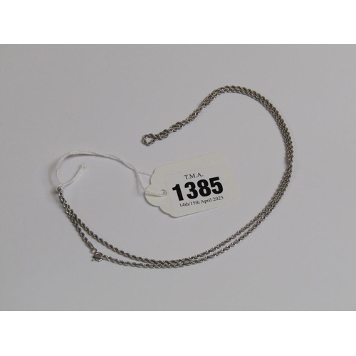 1385 - WHITE GOLD ROPE CHAIN 24