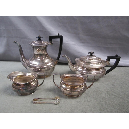 1449 - FOUR PIECE SILVER PLATED COFFEE AND TEA SERVICE