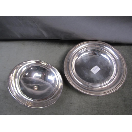 1472 - SILVER PLATE MUFFIN DISH AND COVER