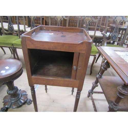 1620 - GEORGIAN MAHOGANY TAMBOUR FRONTED SIDE CUPBOARD, 39CM W, 82CM H