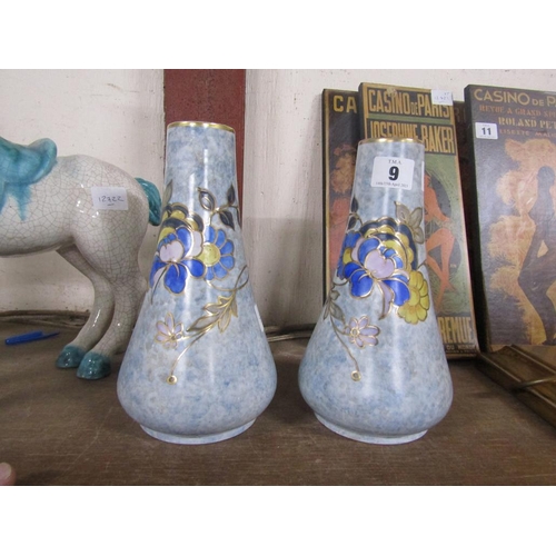 9 - TWO BESWICK FLORAL VASES