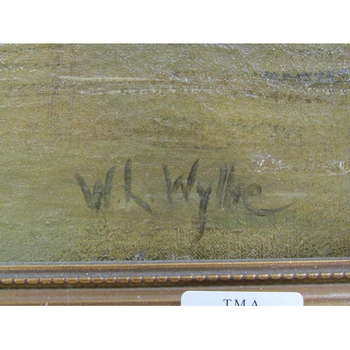 1139 - IN THE MANNER OF W L WYLLIE - EARLY 20C SHIPPING ON THE RIVER THAMES, SIGNED, OIL ON CANVAS, FRAMED,... 