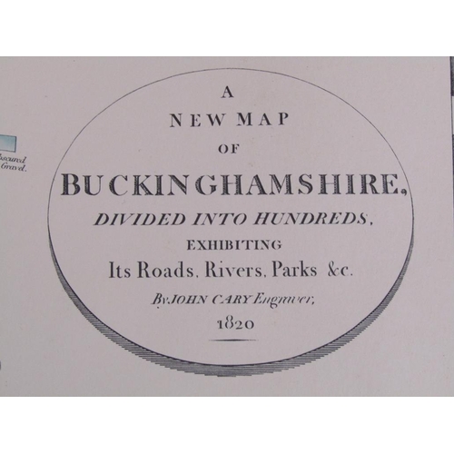 1168 - FRAMED COLOURED MAP - GEOLOGY OF BUCKINGHAMSHIRE, UNFRAMED, 65CM X 50CM