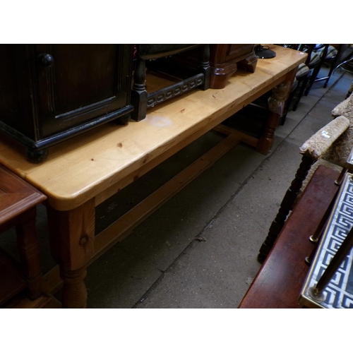 567 - LARGE PINE DINING TABLE