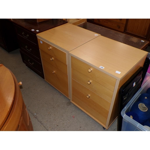 590 - TWO 3 DRAWER CHESTS