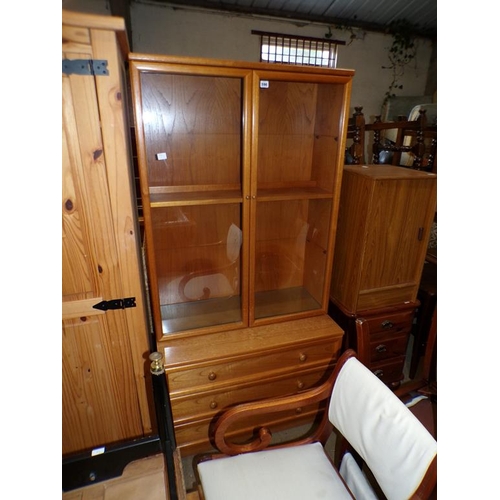 596 - TEAK WALL UNIT