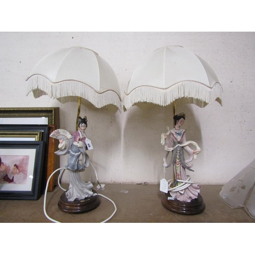 50 - TWO ORIENTAL STYLE FIGURATIVE LAMPS