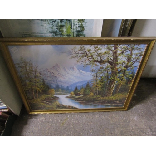 385 - QTY OF FRAMED OILS