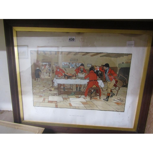 430 - FRAMED HUNTING PRINTS, SNAFFLES ETC.