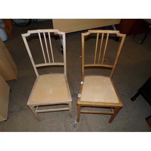 665 - TWO INLAID SALON CHAIRS