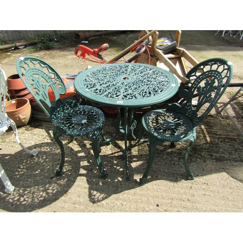 971 - GARDEN TABLE AND TWO CHAIRS