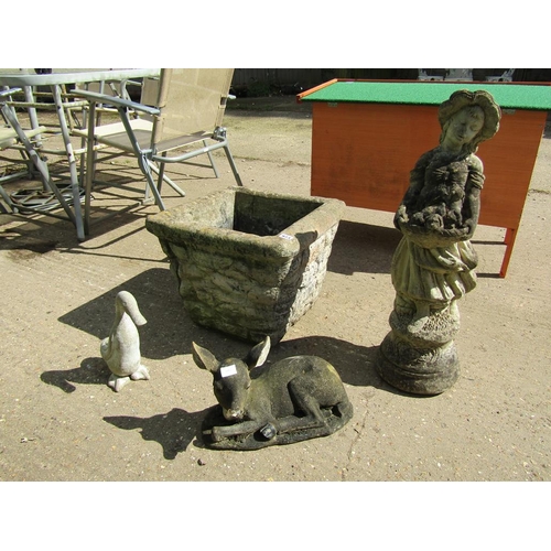 973 - GARDEN STATUES AND URN