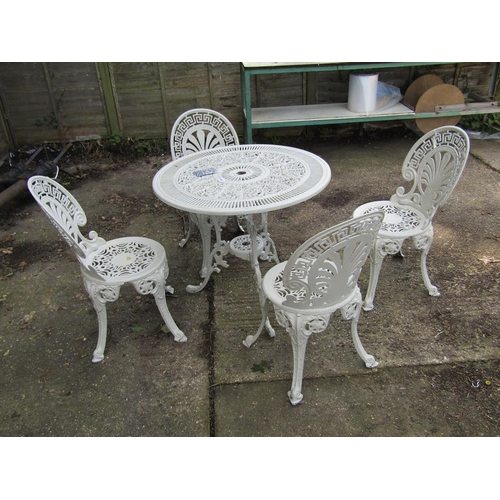 981 - METAL GARDEN TABLE AND CHAIRS