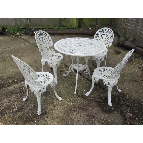 981 - METAL GARDEN TABLE AND CHAIRS