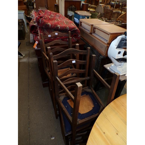 769 - FOUR LADDER BACK CHAIRS