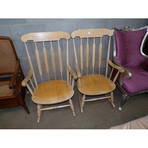 789 - TWO BEECH ROCKING CHAIRS