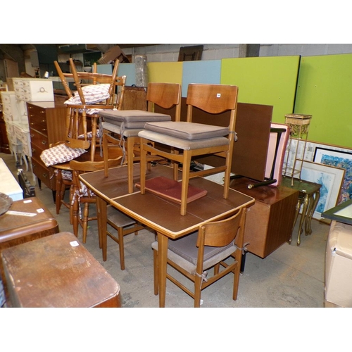 899 - TEAK DINING TABLE AND CHAIRS