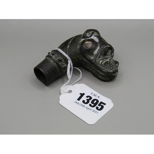 1395 - DOGS HEAD WALKING STICK MOUNT