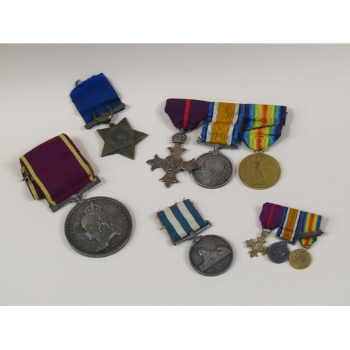 1405 - COLLECTION OF VICTORIAN AND WW1 MEDALS RELATING TO SGT MAJOR JT MONTGOMERY INC. 1877 EMPRESS OF INDI... 