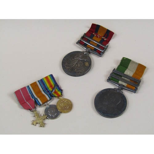 1406 - TWO SOUTH AFRICAN MEDALS PRESENTED TO 1804 PTE H LAWRENCE, THE OXFORD LIGHT INFANTRY AND A BAR OF MI... 