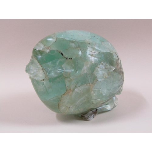 1408 - GREEN JADEITE FIGURE OF A BIRD