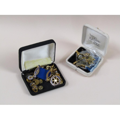 1413 - TWO BOXES OF WATFORD ROTARY CLUB BADGES