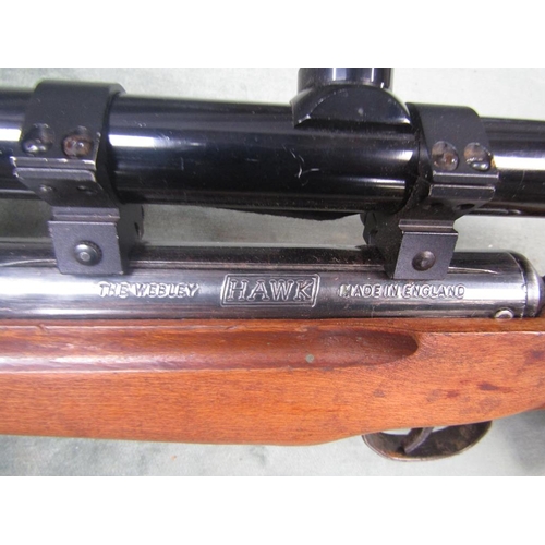 1296 - WEBLEY HAWK .177 AIR RIFLE WITH A SCOPE